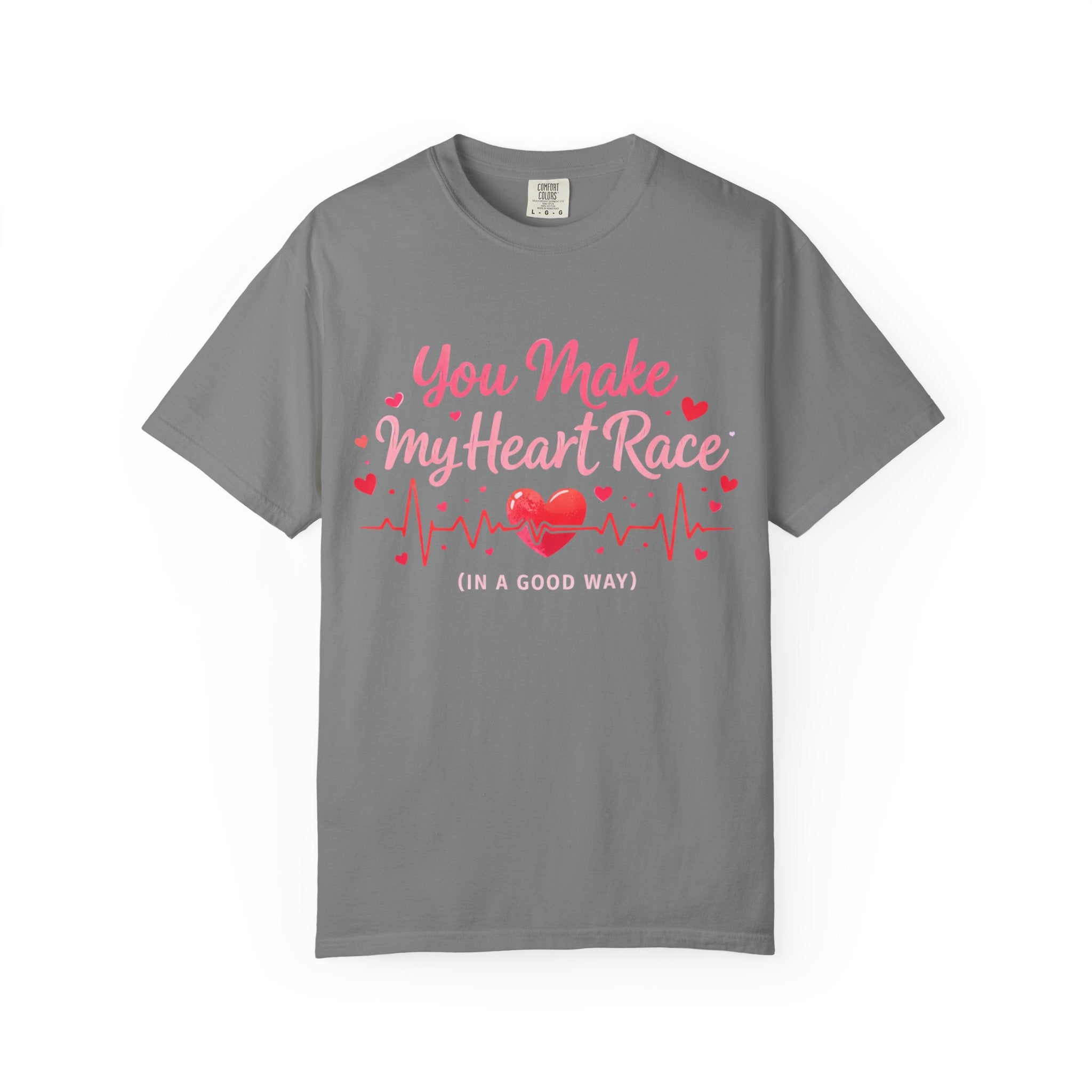 You Make My Heart Race T-Shirt — Romantic Valentine’s Day Heartbeat Tee