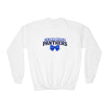 Cedar Ridge Panthers Youth Crewneck Sweatshirt — Blue Cheer Bow School Spirit