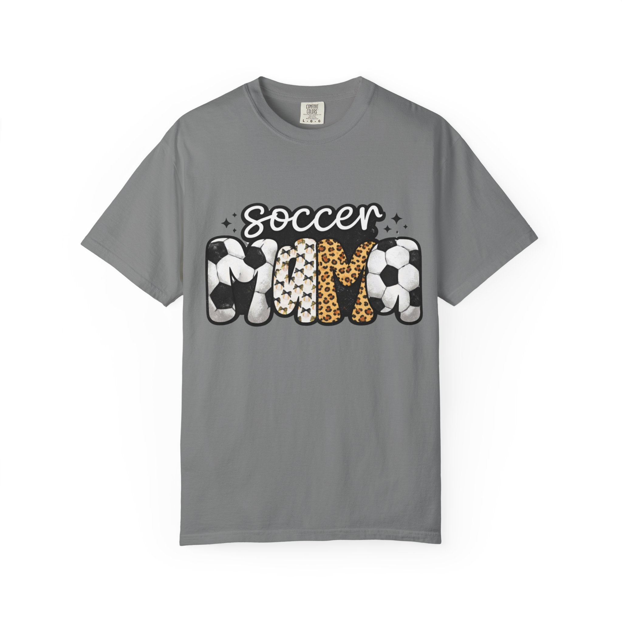 Soccer Mom T-Shirt — Leopard & Ball Graphic Tee for Soccer Moms