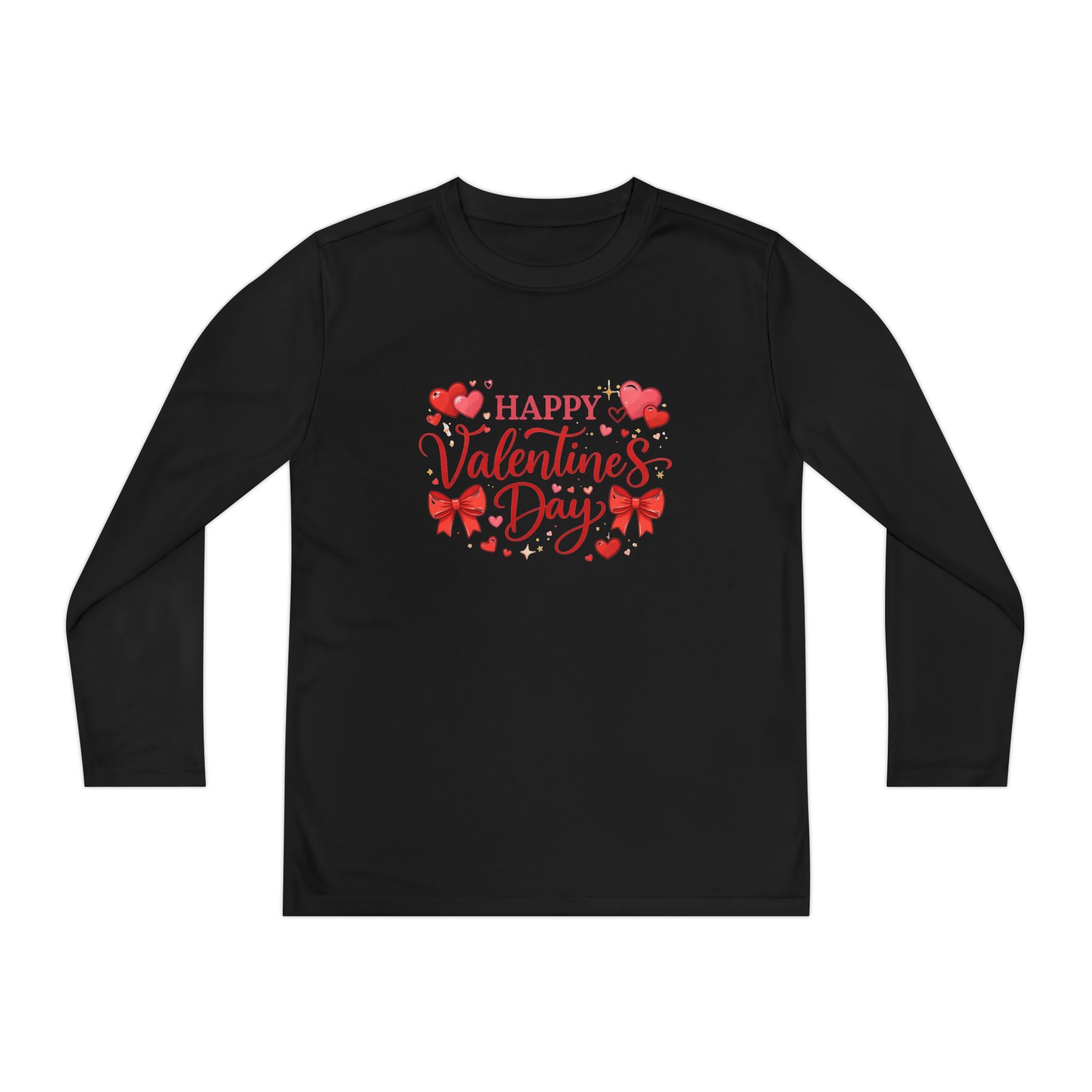 Valentine’s Day Youth Long Sleeve Tee — "Happy Valentine’s Day" Kids Shirt