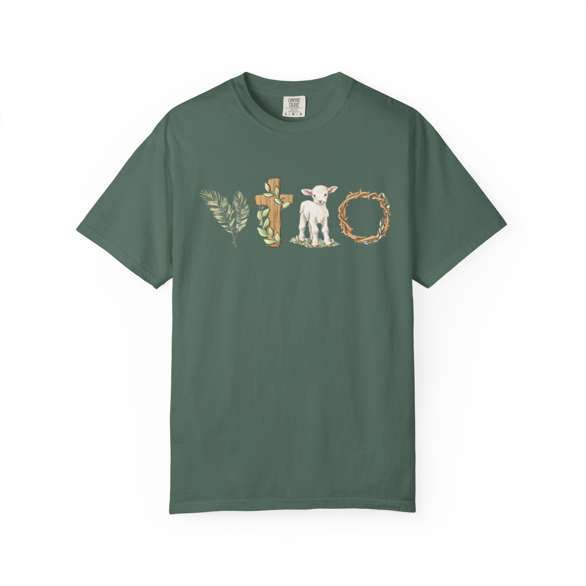 Easter Floral Cross & Lamb T-Shirt