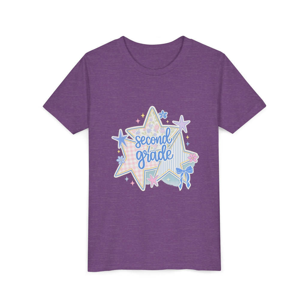 Second Grade Youth T‑Shirt — Cute Pastel Star Back to School Tee