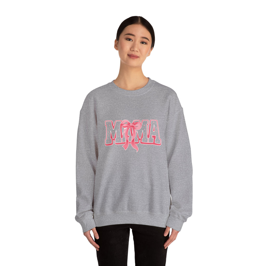 Mama Crewneck Sweatshirt — Pink Ribbon Graphic Mother's Day Pullover