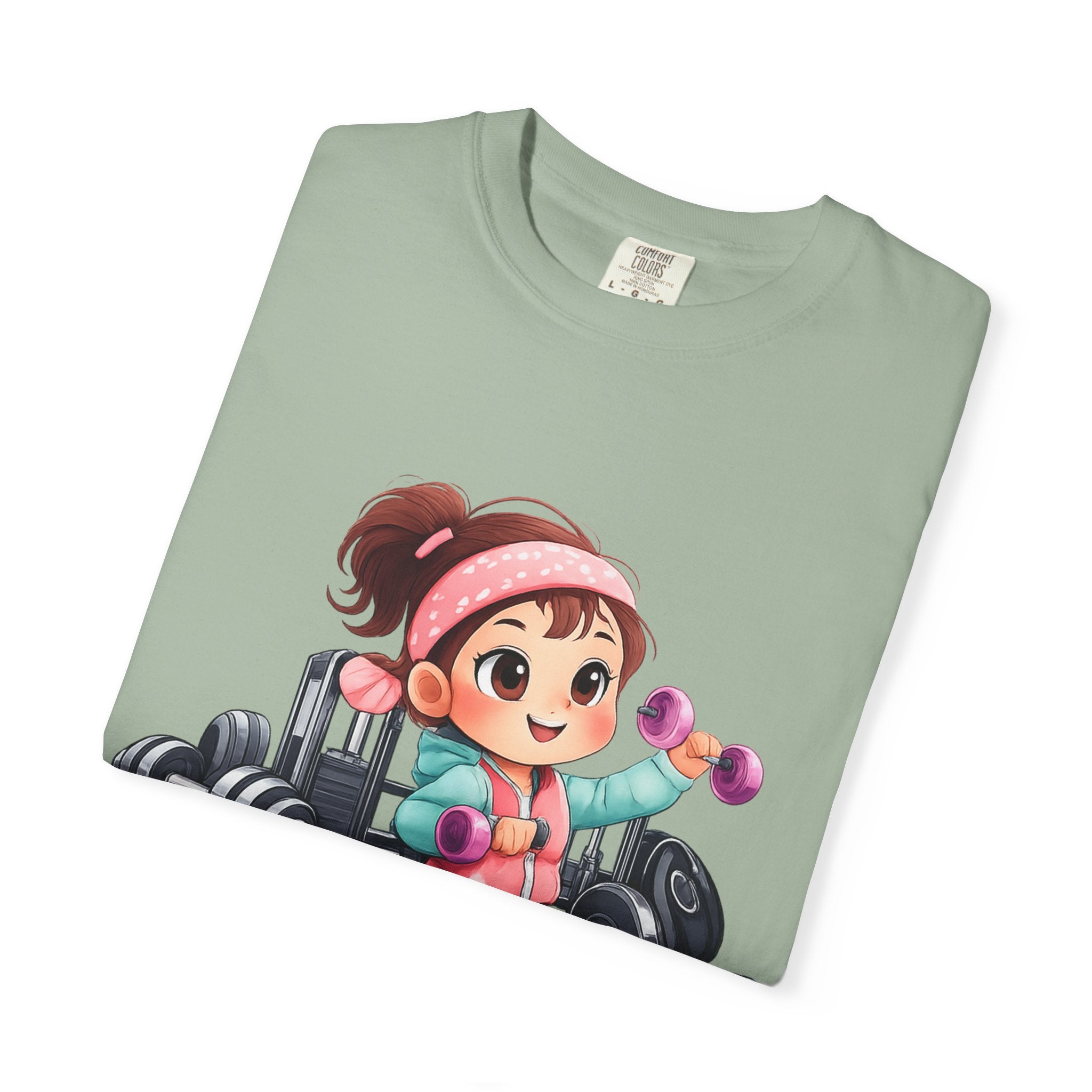 Gym Life T-Shirt — Cute Cartoon Weightlifting Tee ("Enjoying the Gym Life")
