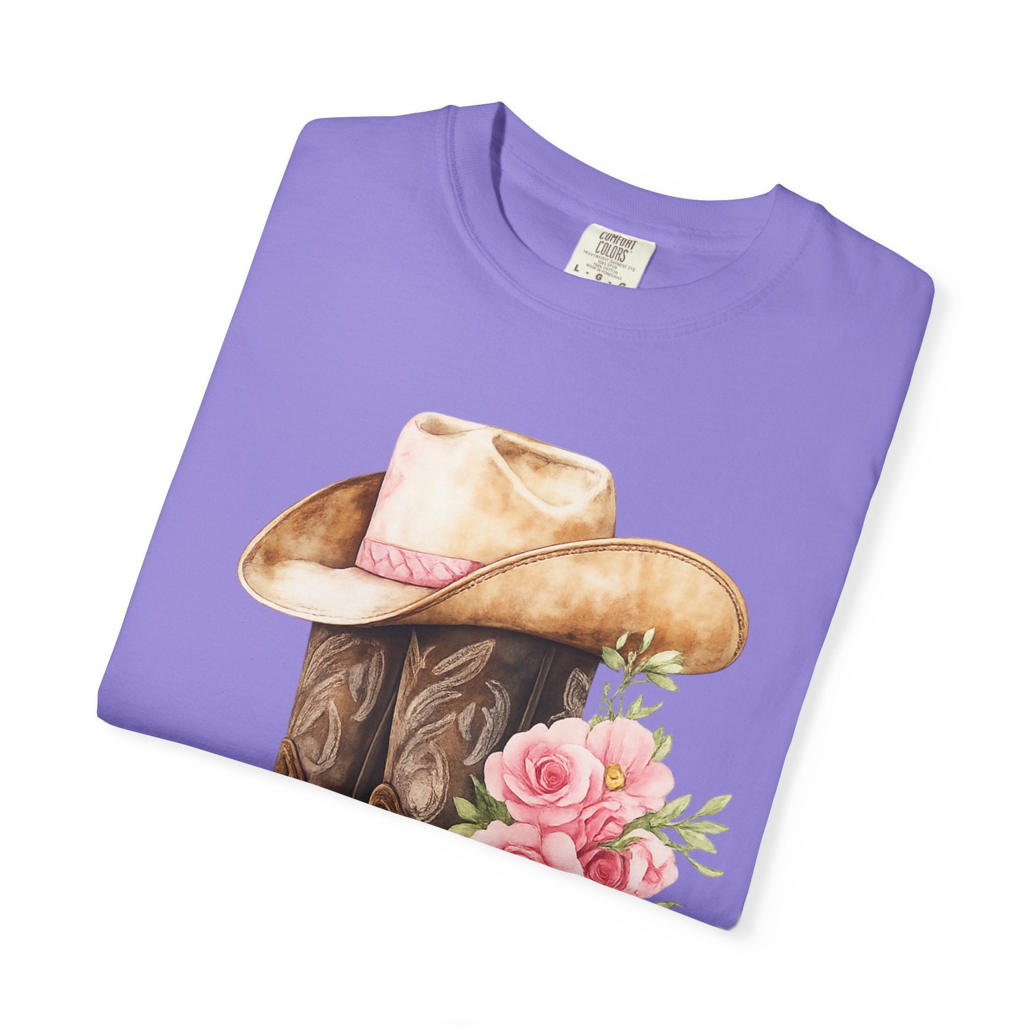 Cowboy Boots & Hat Floral T-Shirt — Western Country Floral Tee