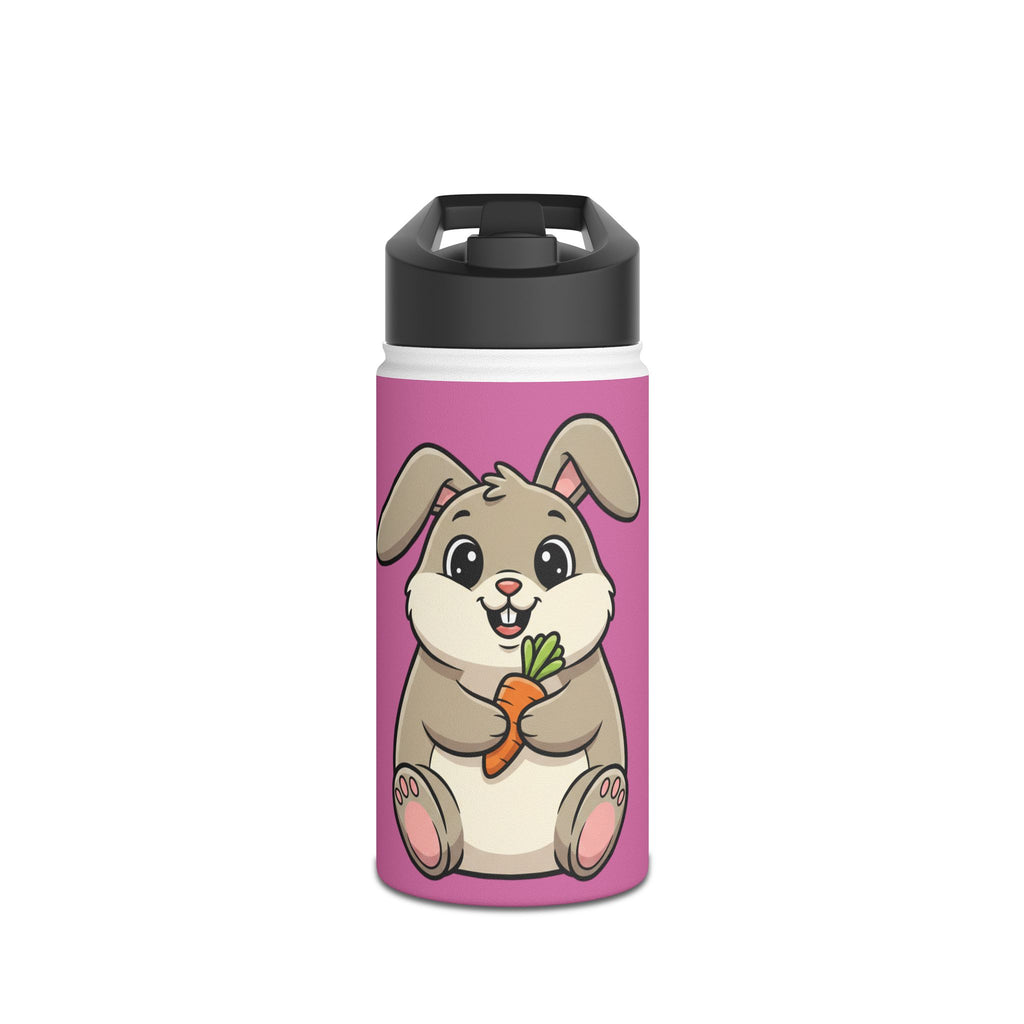 Cute Bunny Water Bottle — Personalized Kids Stainless Steel Bottle (Name Option)