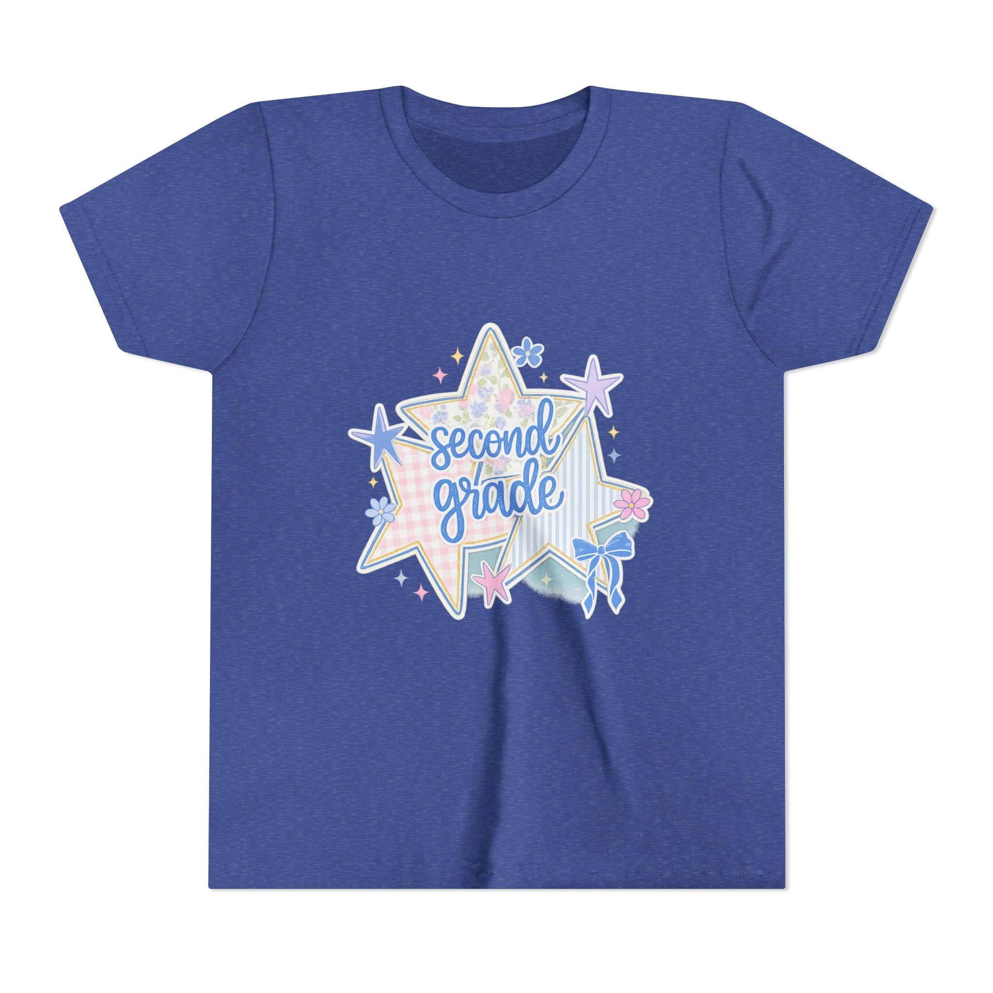 Second Grade Youth T‑Shirt — Cute Pastel Star Back to School Tee