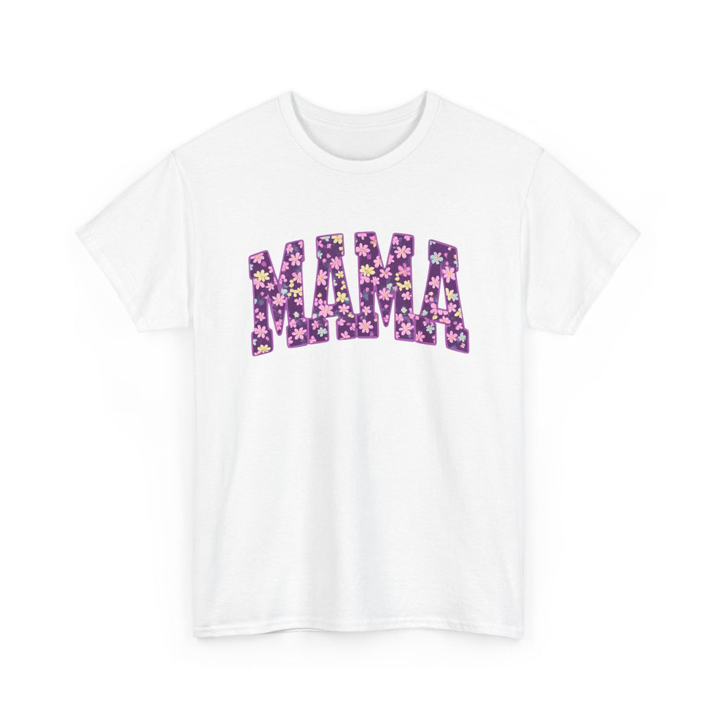 Mama Floral Tee — Purple Flower Mom Shirt for Mother's Day & Everyday