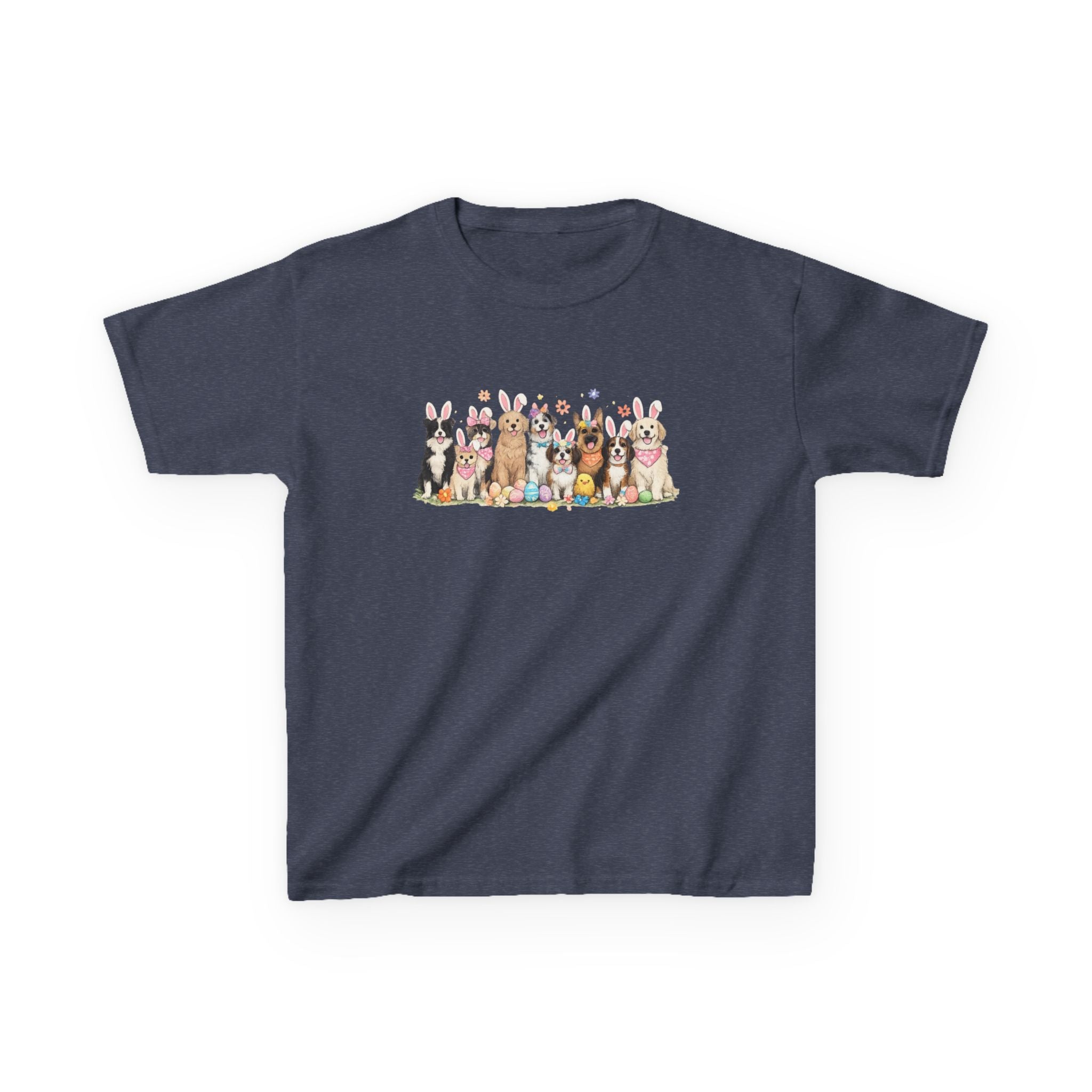 Kids Tee — Cute Row of Party Dogs Graphic