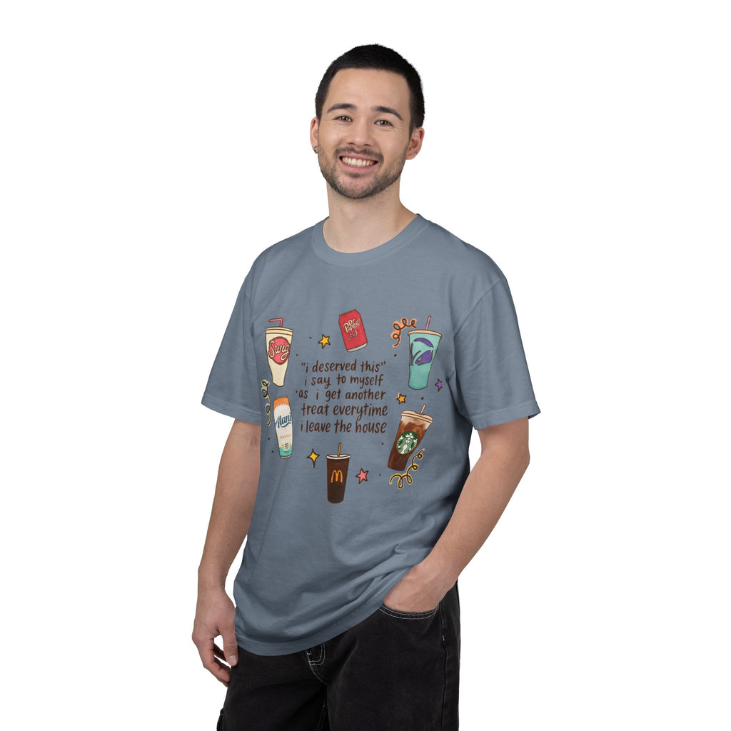 Coffee Treats Graphic T-Shirt — “I Deserved This” Cute Beverage Design