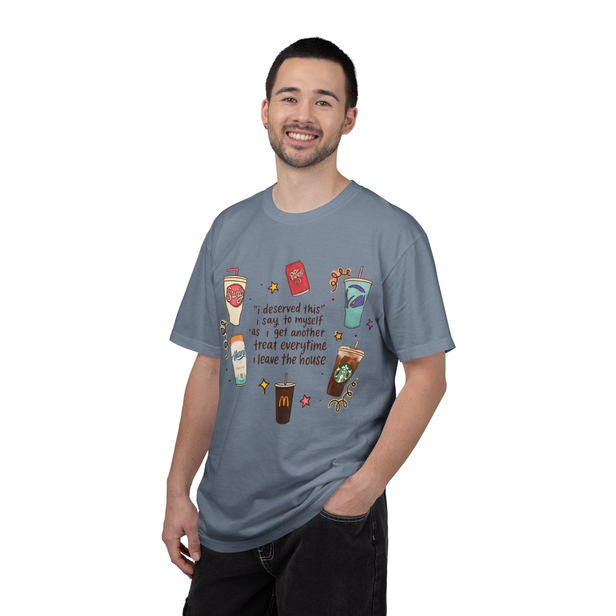 Coffee Treats Graphic T-Shirt — “I Deserved This” Cute Beverage Design