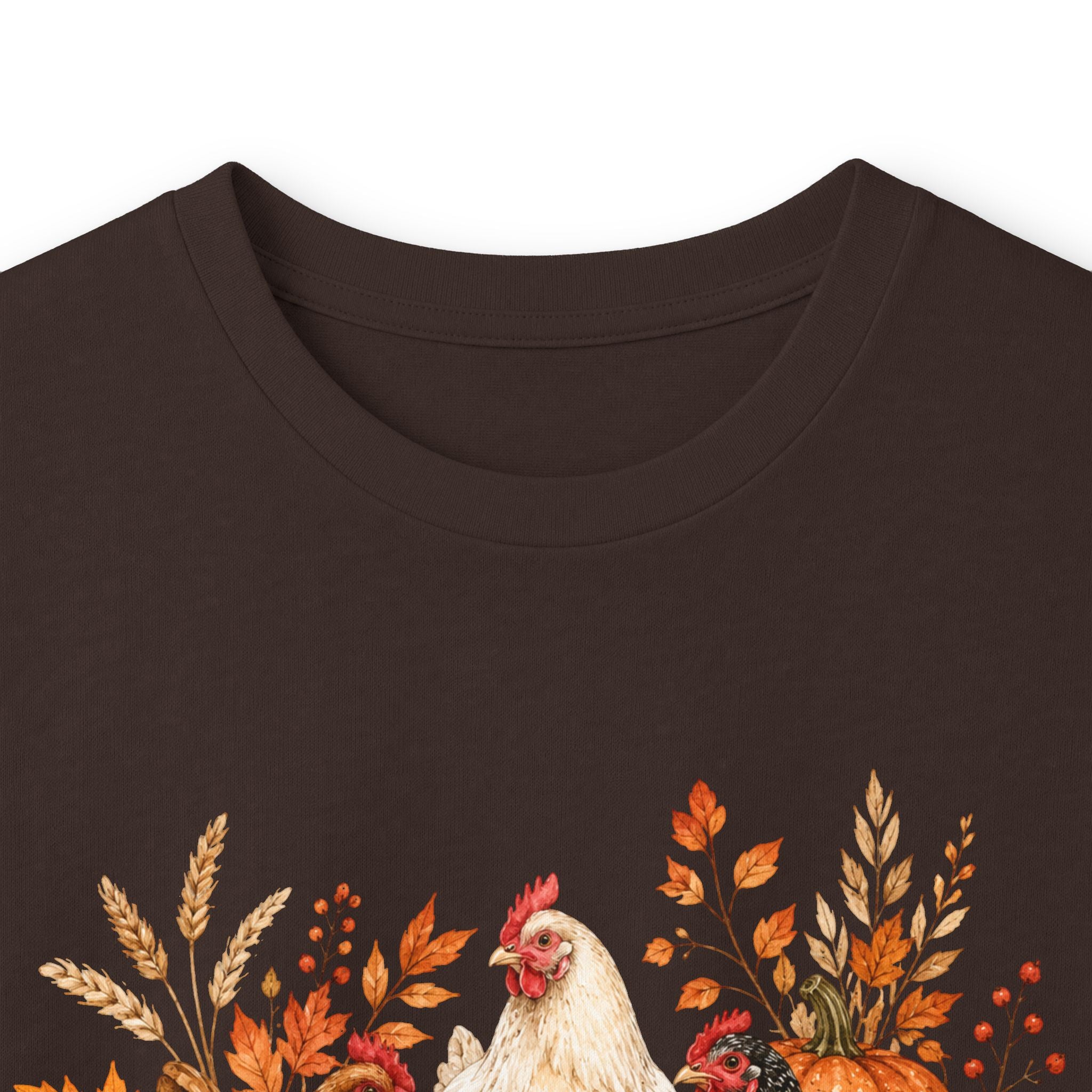 Hello Fall Pumpkin & Chickens Long Sleeve Tee