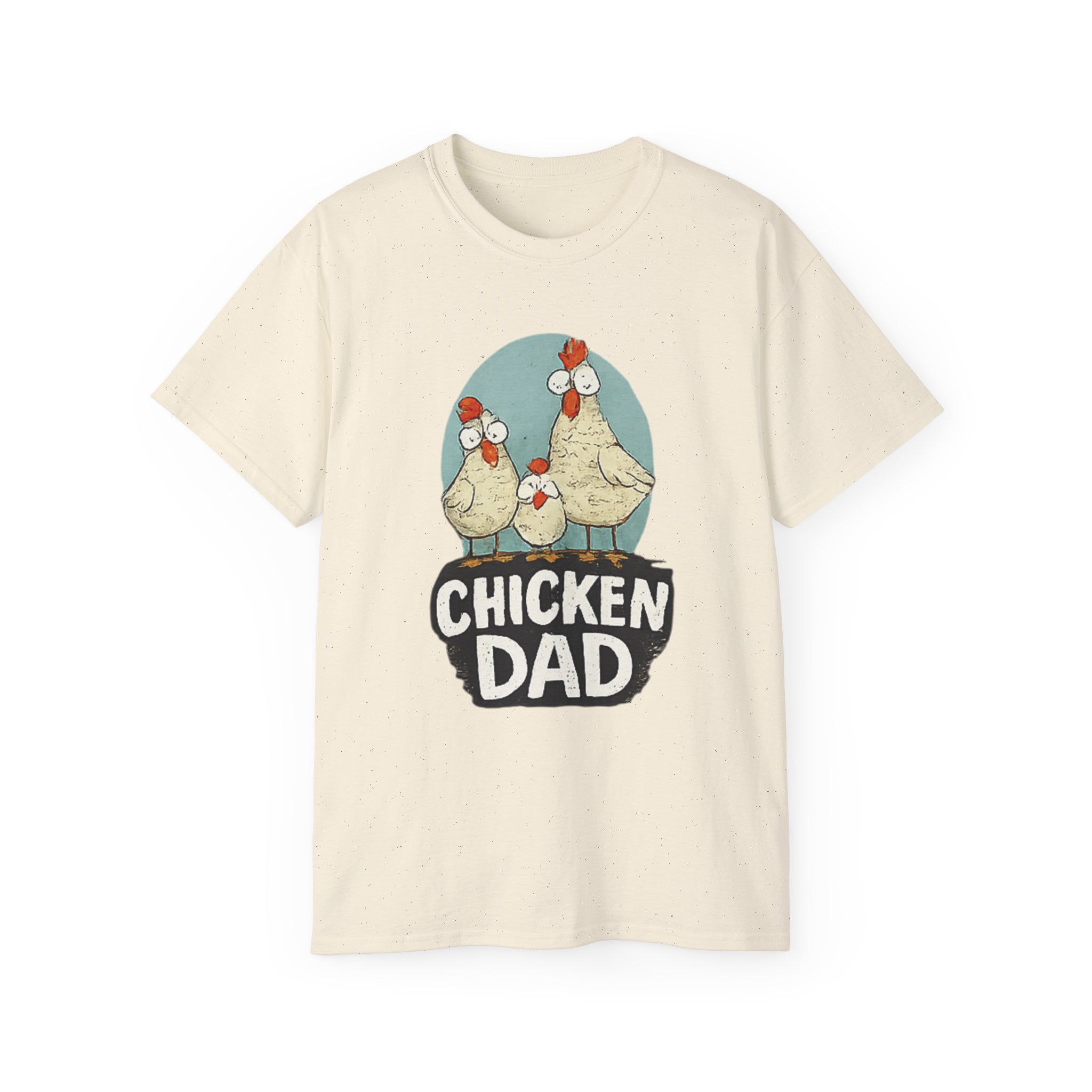Chicken Dad T-Shirt — Funny Farm Dad Tee with Hen Family Graphic