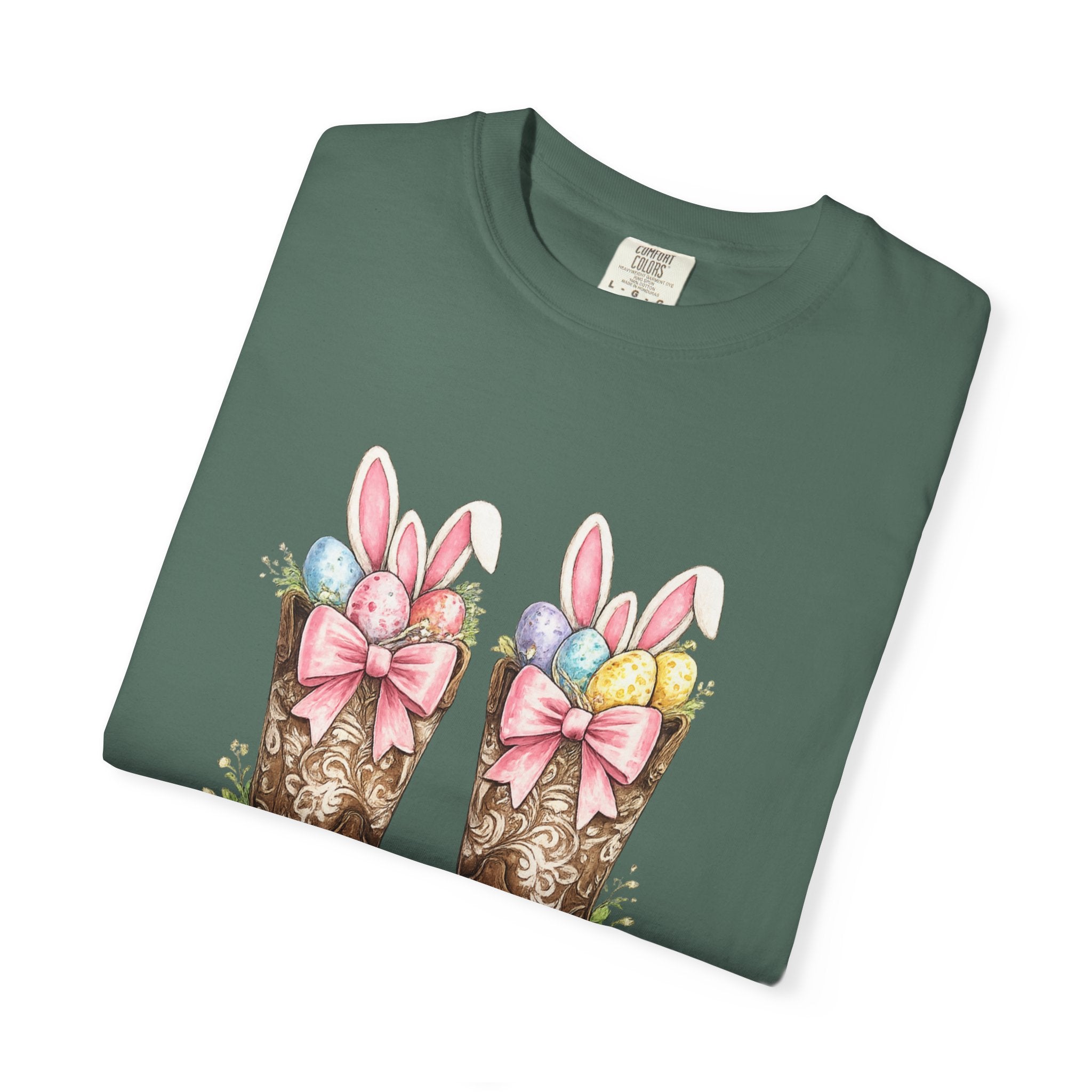 Howdy Easter Cowboy Boots T-Shirt — Western Easter Graphic Tee