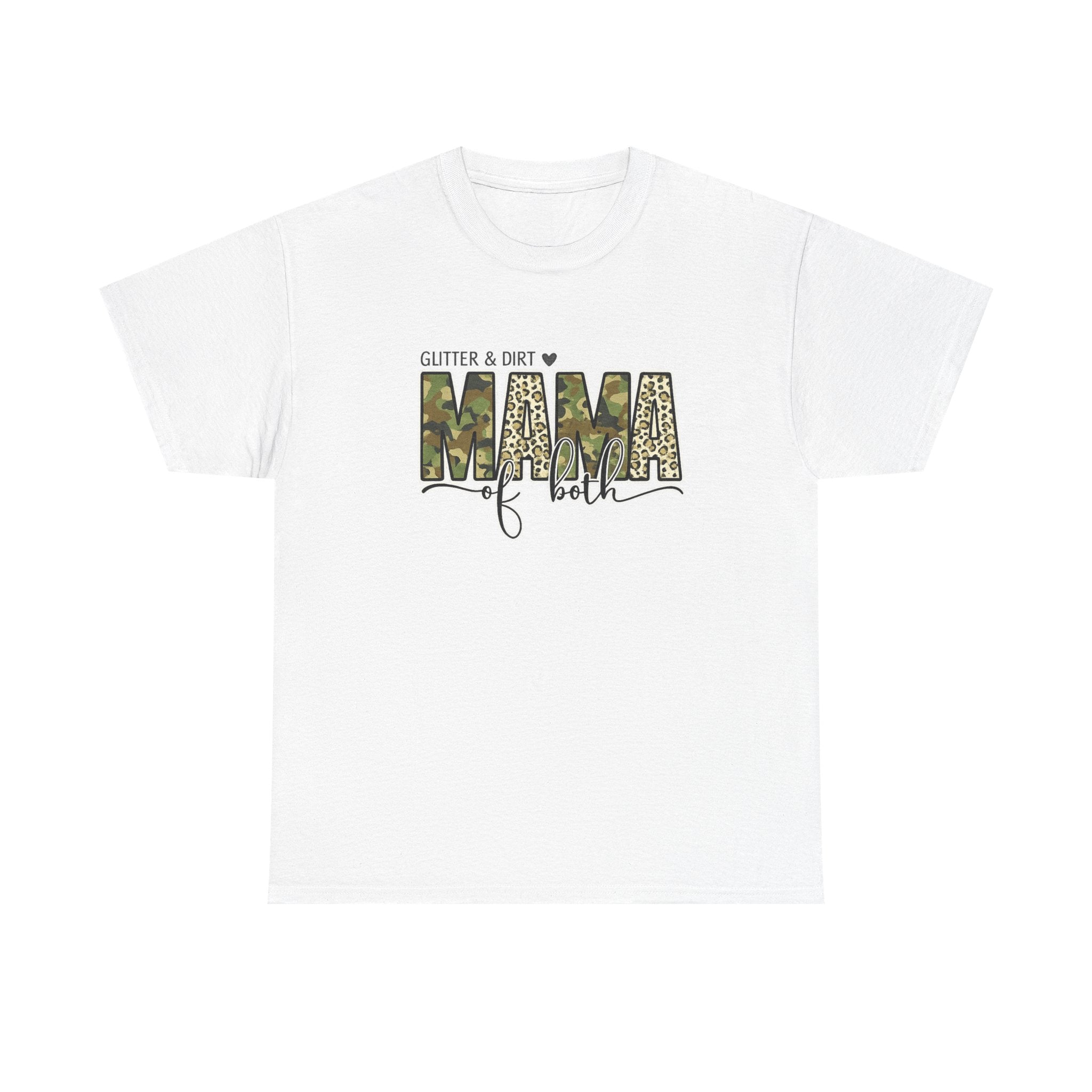 Mama of Both Tee – Glitter & Grit Camo Mom Shirt
