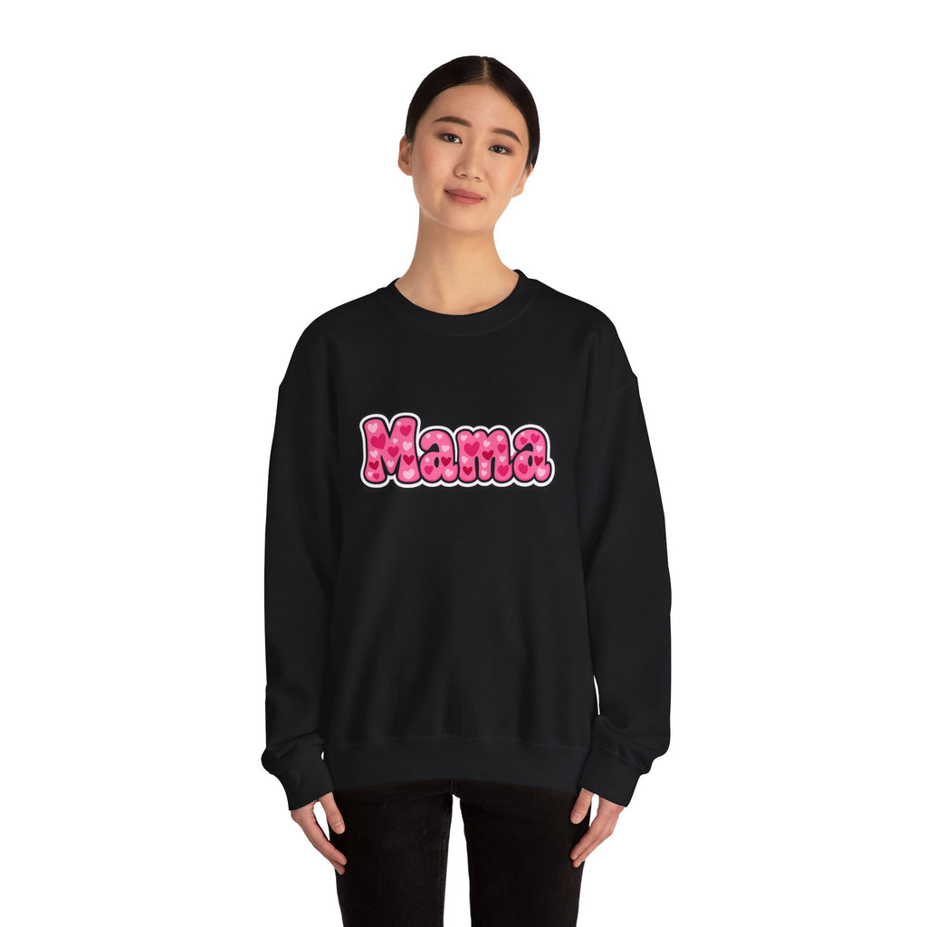 Mama Pink Bubble Letter Crewneck Sweatshirt
