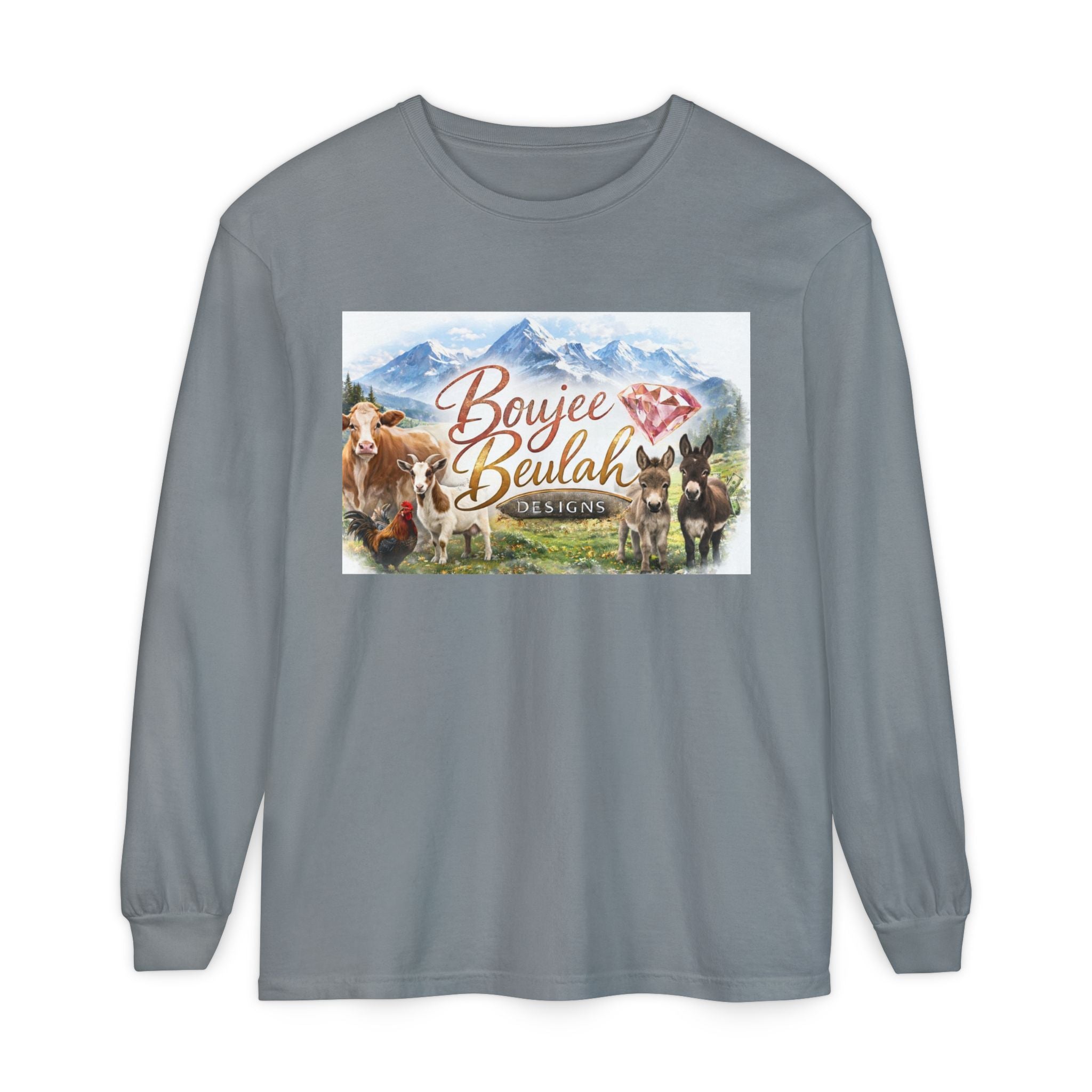 Boujee Beulah Farm Crew Long Sleeve T-Shirt