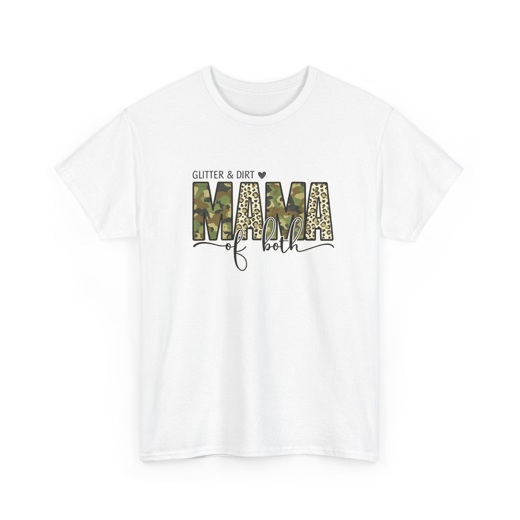 Mama of Both Tee – Glitter & Grit Camo Mom Shirt