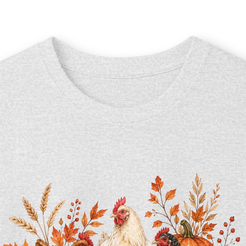 Hello Fall Pumpkin & Chickens Long Sleeve Tee