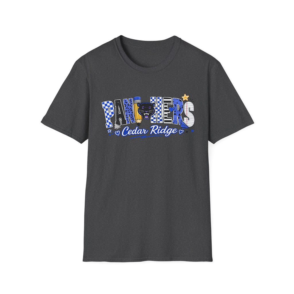 Panthers Cedar Ridge T-Shirt — School Spirit Blue Mascot Tee