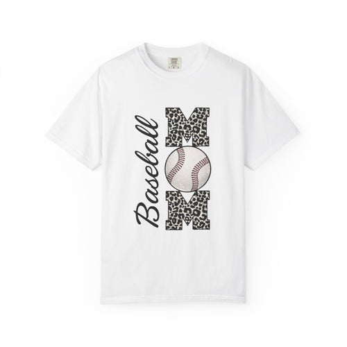 Baseball Mom Leopard Print T-Shirt — Baseball Mom Tee with Baseball Graphic
