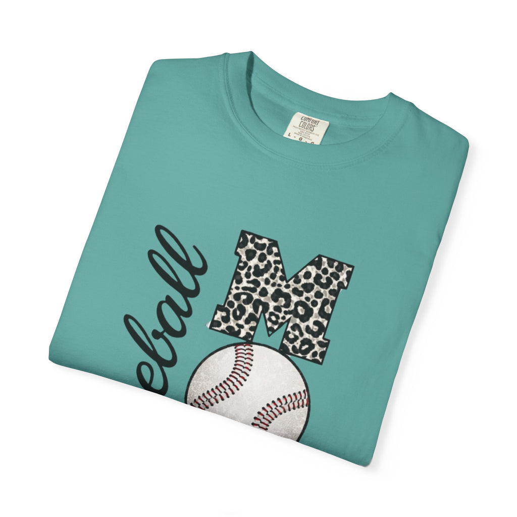 Baseball Mom Leopard Print T-Shirt — Baseball Mom Tee with Baseball Graphic