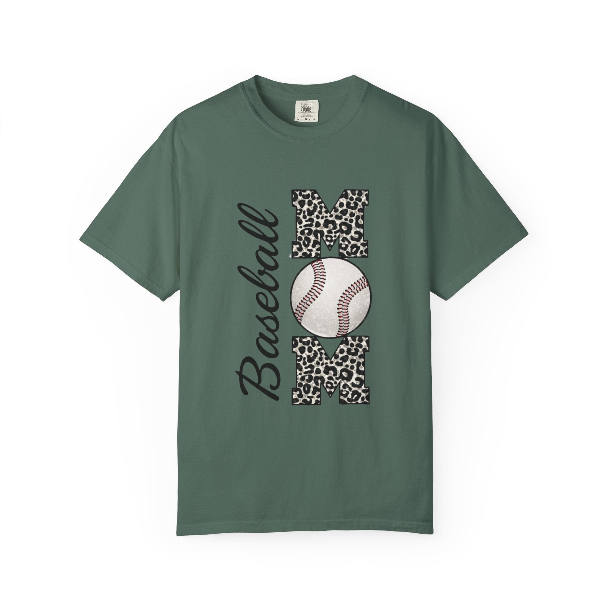 Baseball Mom Leopard Print T-Shirt — Baseball Mom Tee with Baseball Graphic