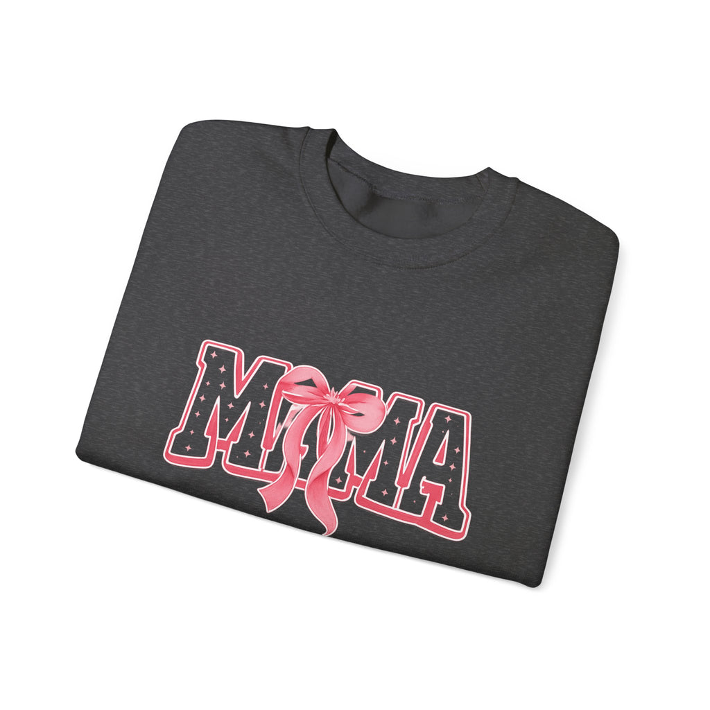 Mama Crewneck Sweatshirt — Pink Ribbon Graphic Mother's Day Pullover