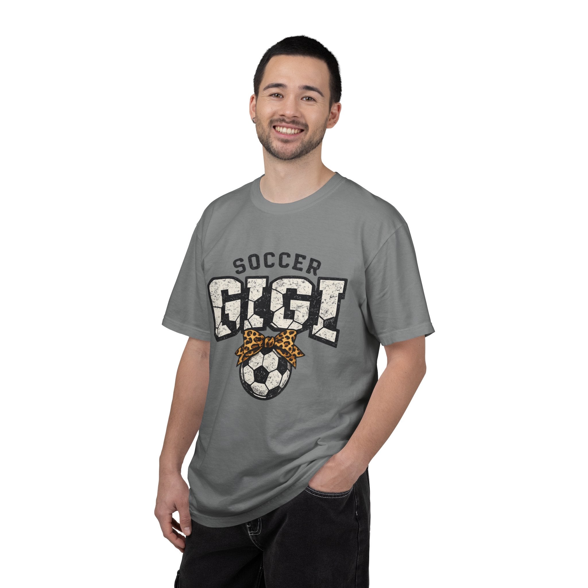 Soccer Gigi T-Shirt — Leopard Bow Soccer Mom Shirt