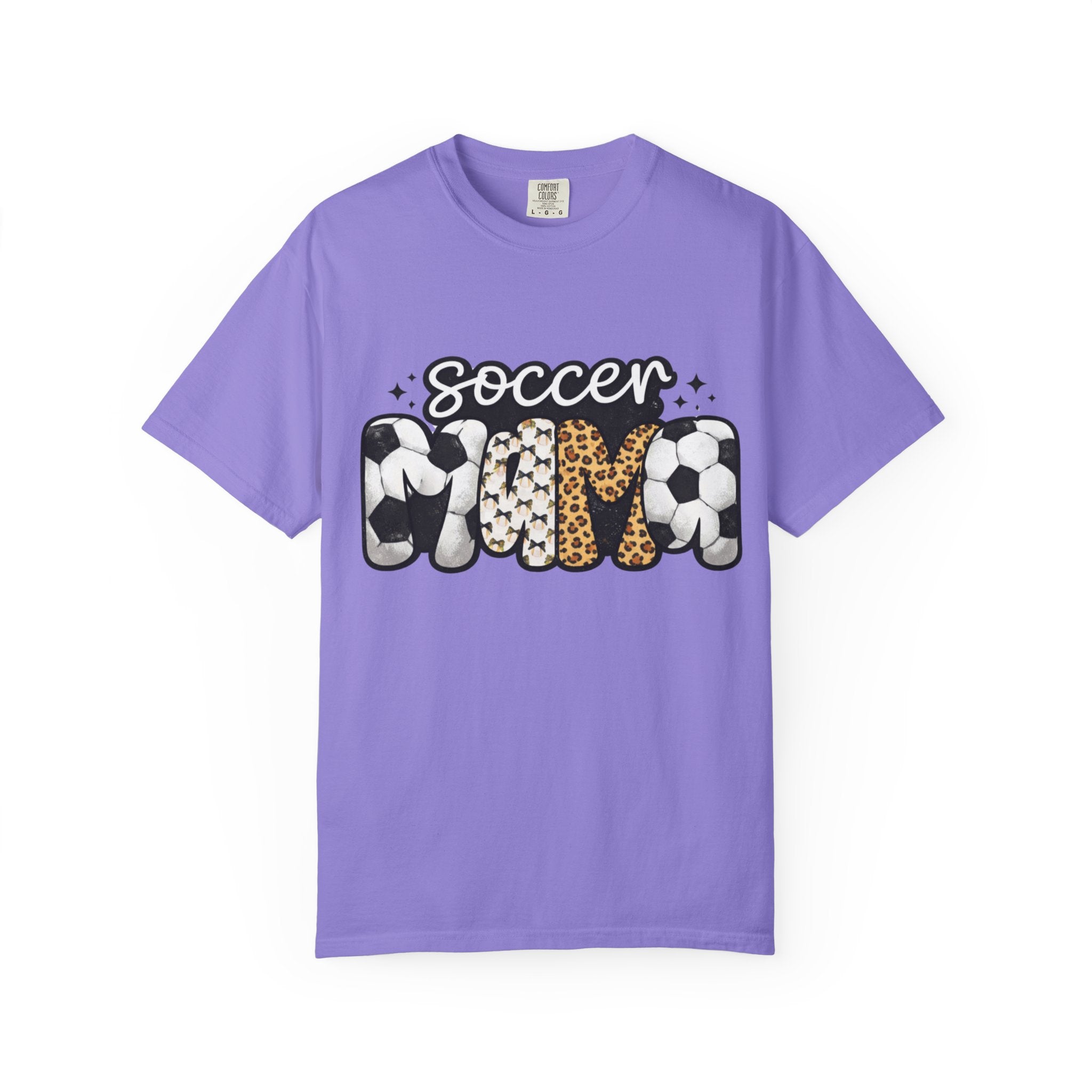 Soccer Mom T-Shirt — Leopard & Ball Graphic Tee for Soccer Moms