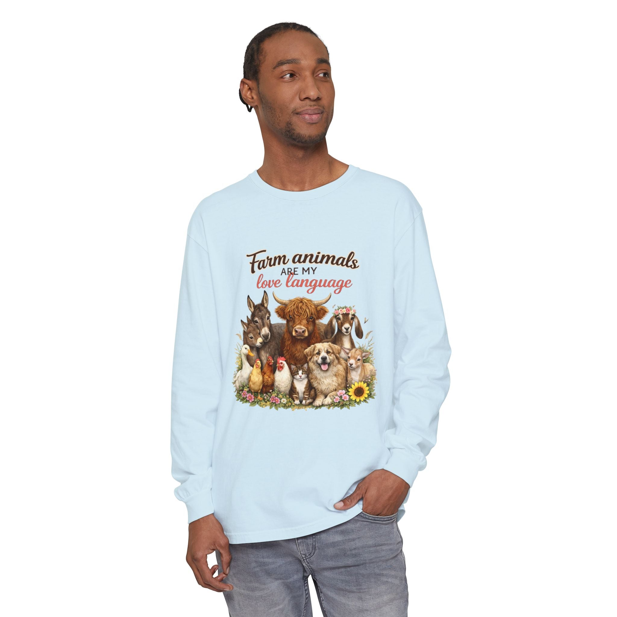 Farm Animals Are My Love Language Long Sleeve Tee