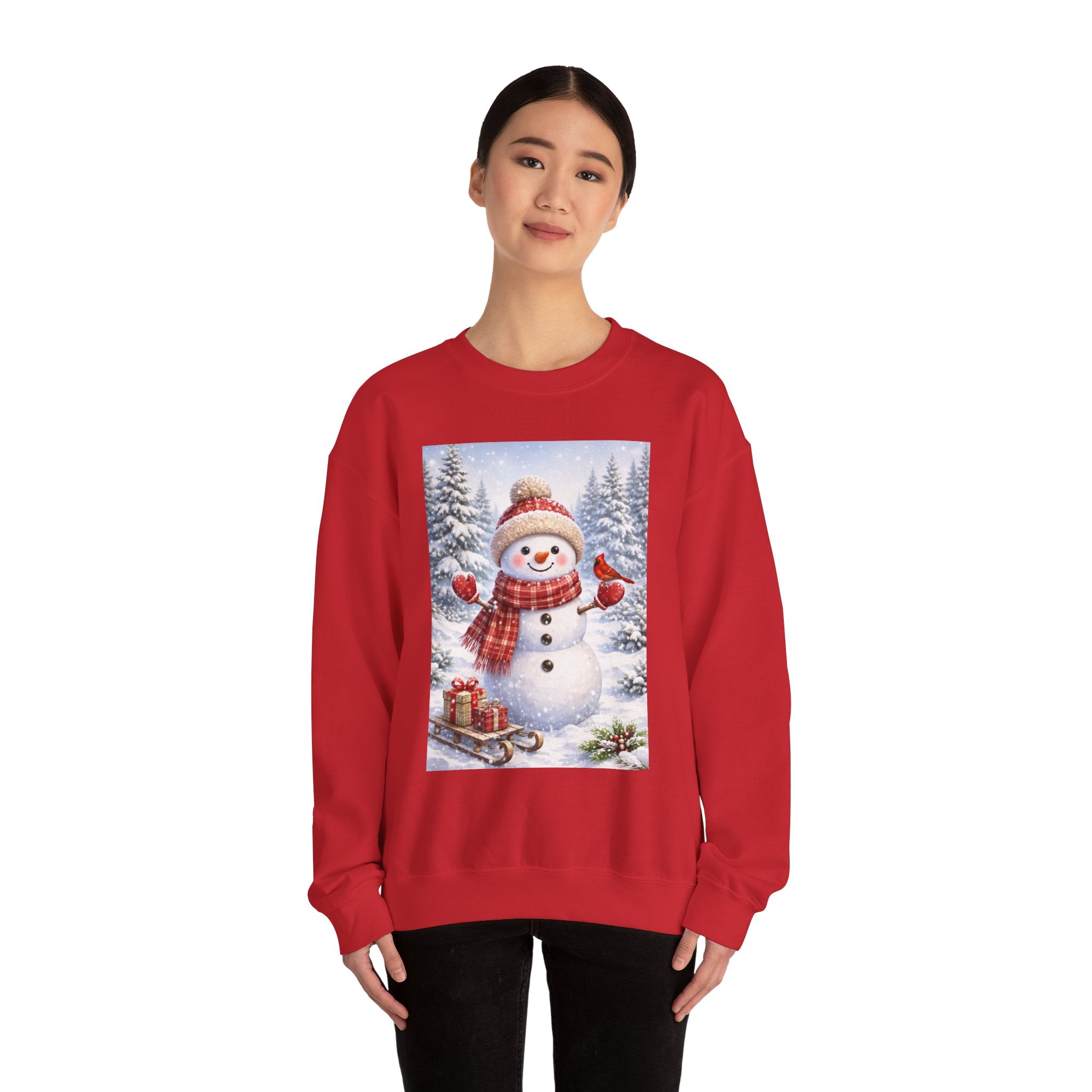 Snowman Christmas Sweatshirt — Festive Winter Holiday Crewneck