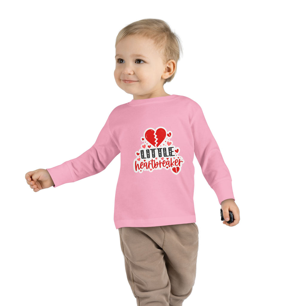 Little Heartbreaker Toddler Long Sleeve Tee — Cute Valentine’s Day Shirt for Babies & Toddlers