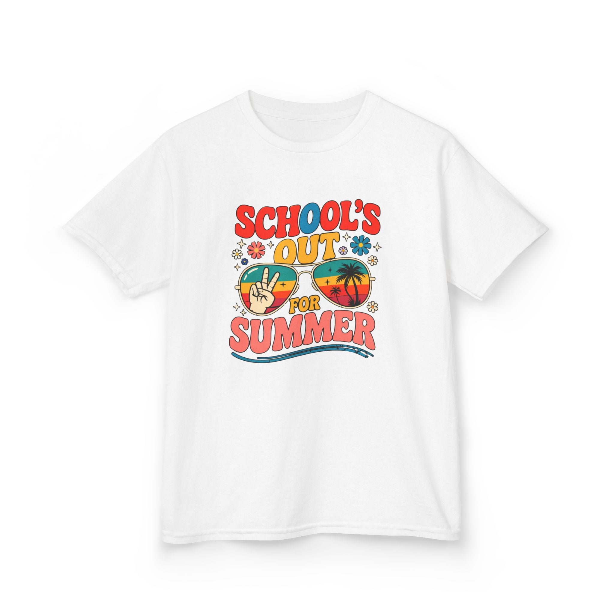 School's Out for Summer Kids T‑Shirt — Retro Beach Vacation Tee