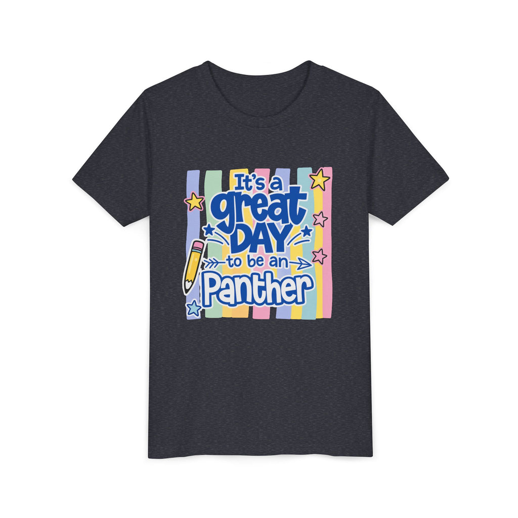 Youth Tee — "It's a Great Day to Be a Panther" Colorful School Spirit Shirt