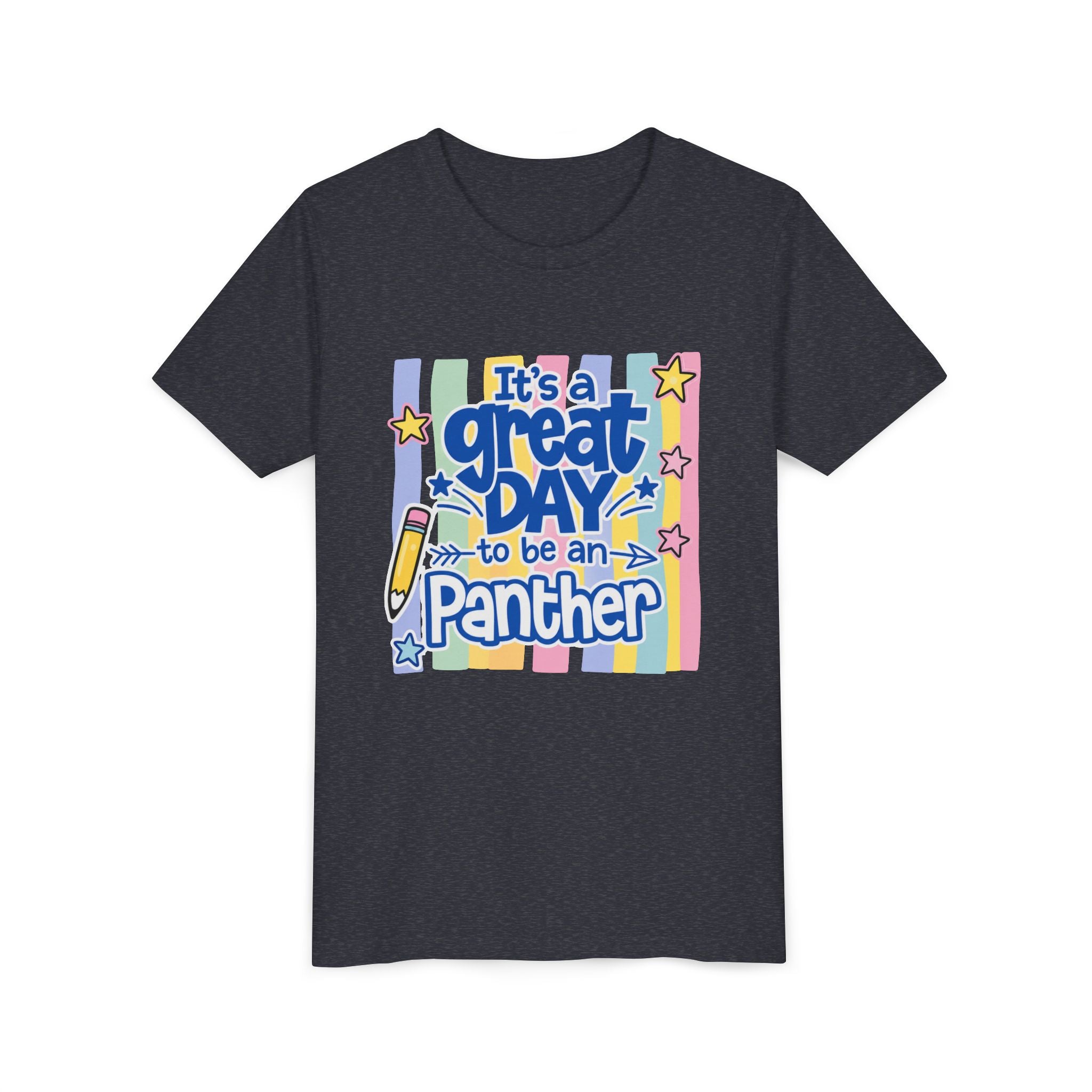 Youth Tee — "It's a Great Day to Be a Panther" Colorful School Spirit Shirt