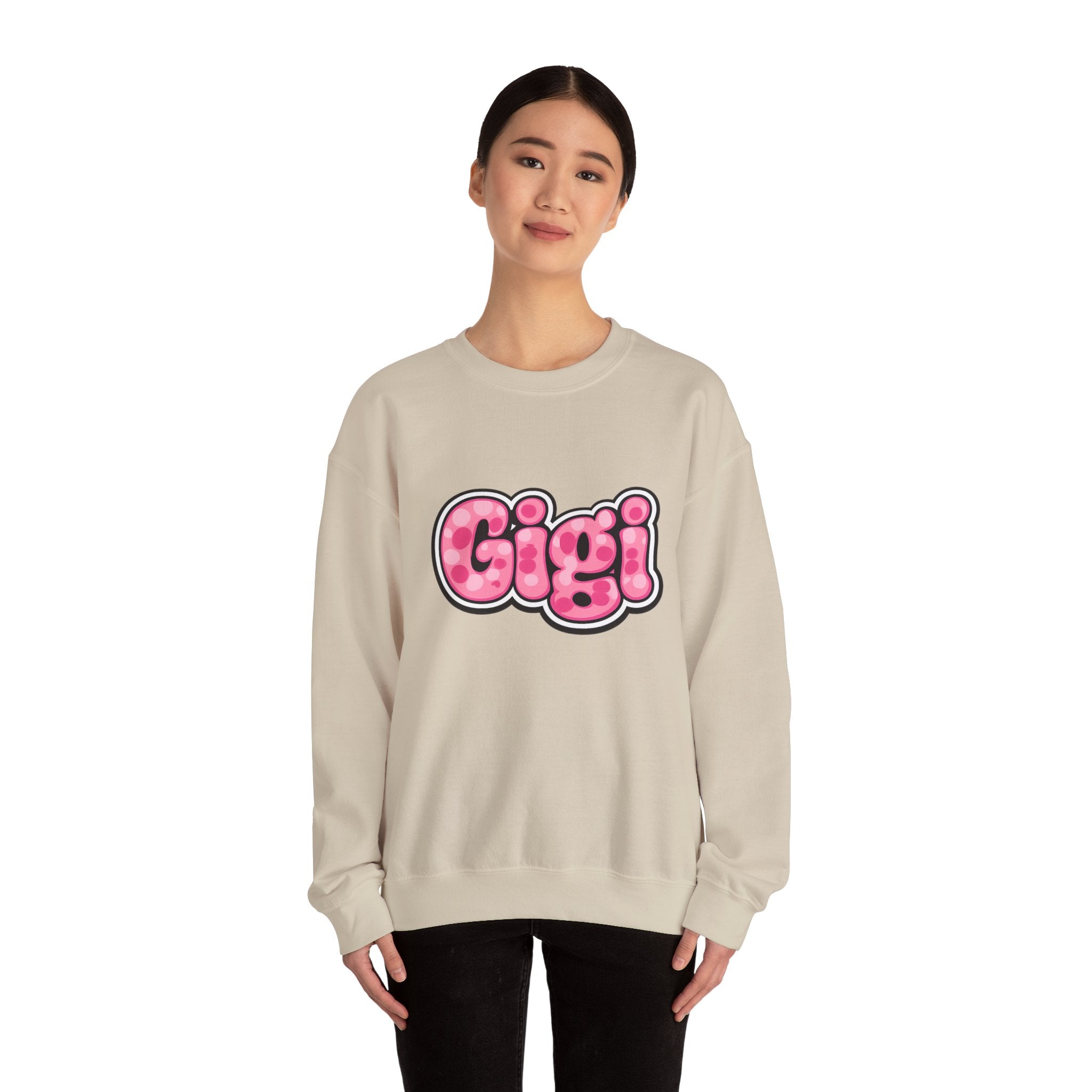 Gigi Pink Bubble Letter Crewneck Sweatshirt