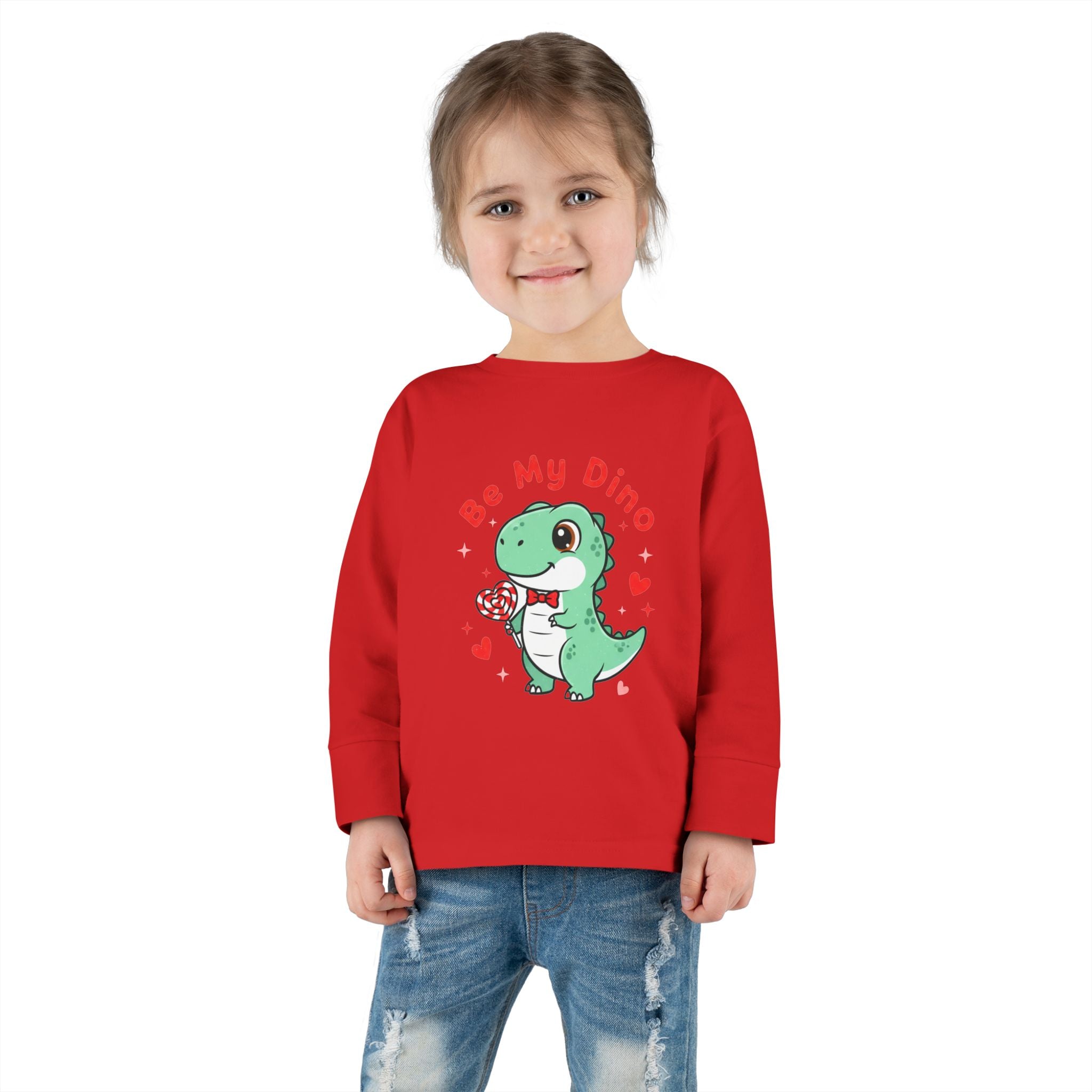 Be My Dino Toddler Long Sleeve Tee