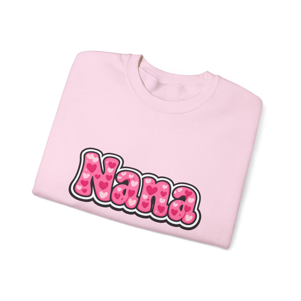 Nana Pink Bubble Text Sweatshirt — Cozy Grandma Gift