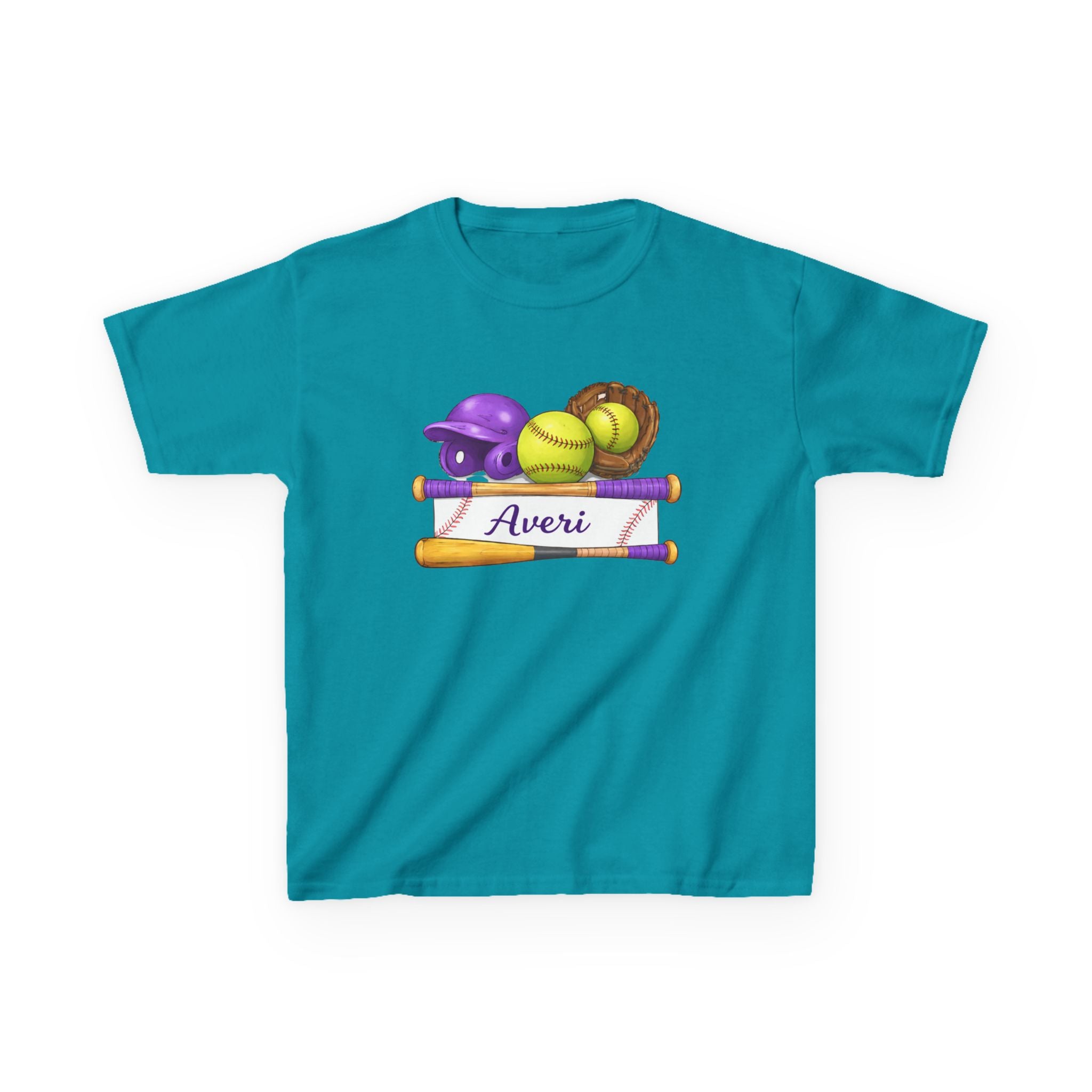 Personalized Kids Softball/Baseball Tee — Custom Name “Maggie”
