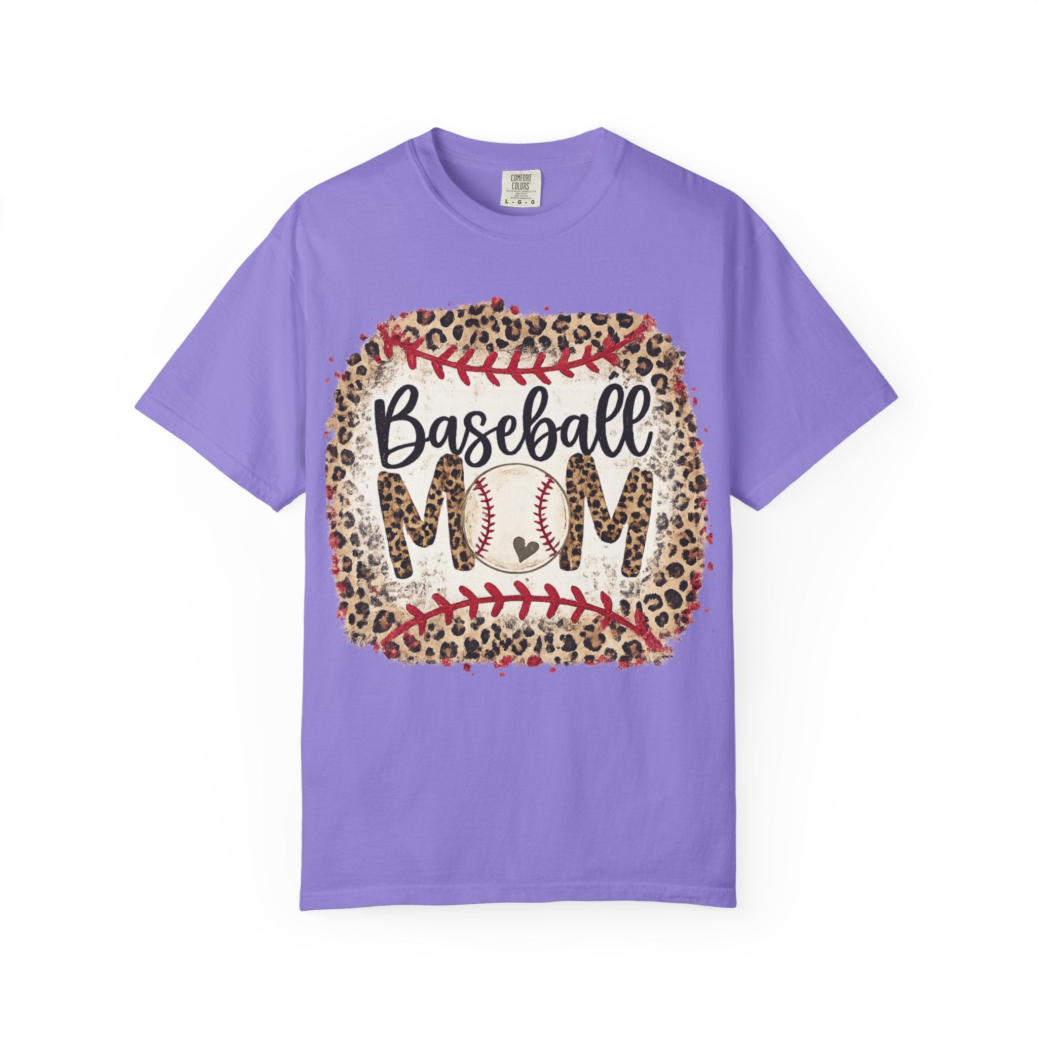Baseball Mom Leopard Print T-Shirt