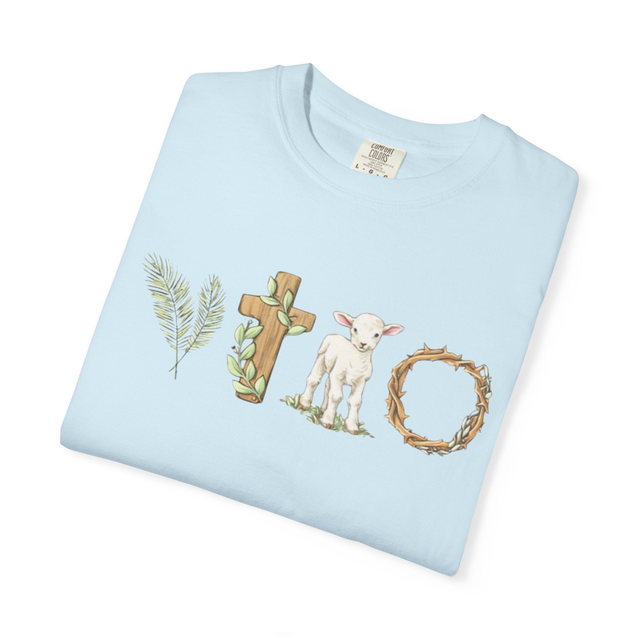 Easter Floral Cross & Lamb T-Shirt