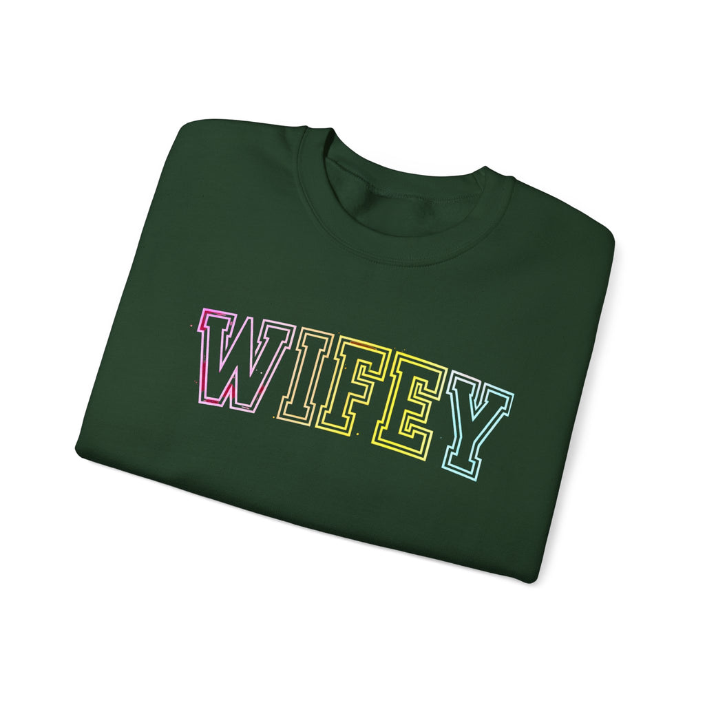 Wifey Pastel Ombre Crewneck Sweatshirt