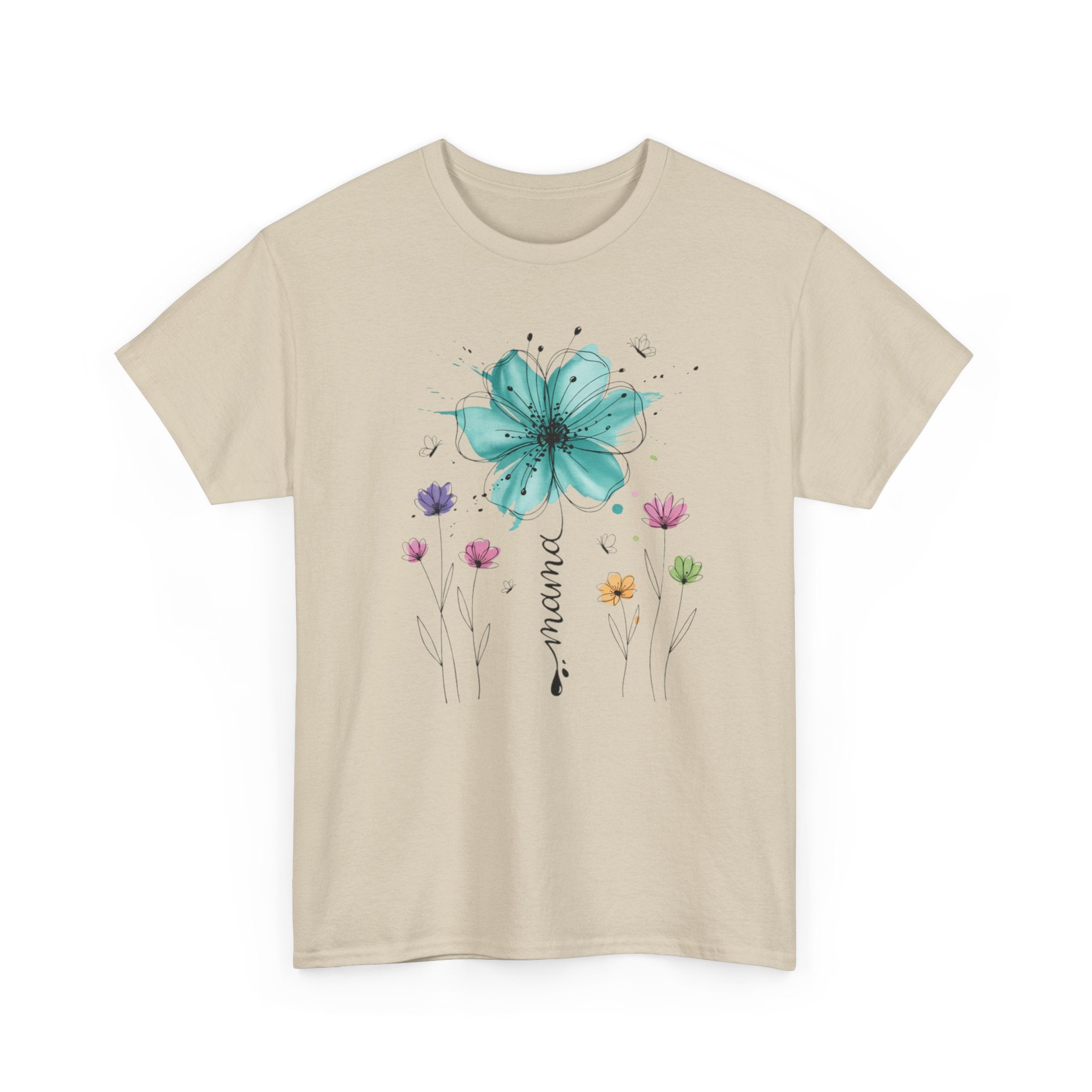 Mom Floral Watercolor Tee — 'mama' Flower Mother's Day Shirt
