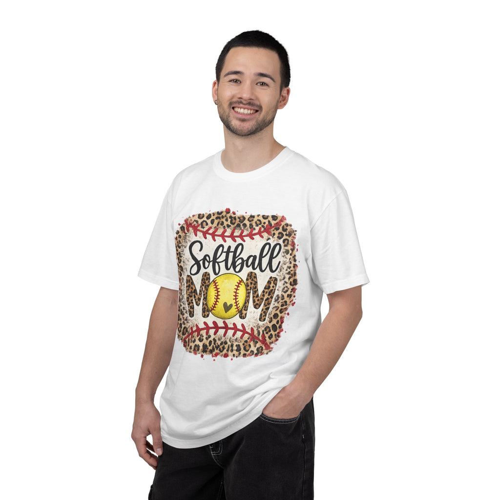 Softball Mom Leopard Graphic T-Shirt