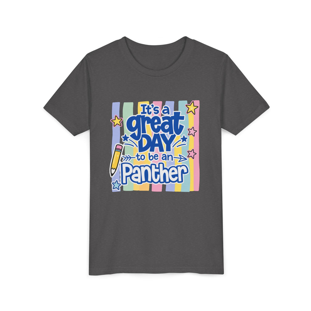 Youth Tee — "It's a Great Day to Be a Panther" Colorful School Spirit Shirt