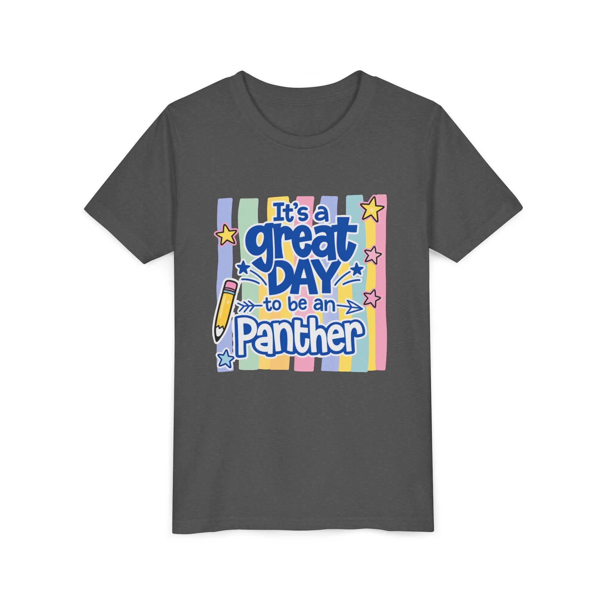 Youth Tee — "It's a Great Day to Be a Panther" Colorful School Spirit Shirt