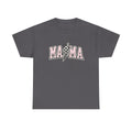 Mama Lightning Bolt Graphic Tee — Pink Checkered "MAMA" Shirt