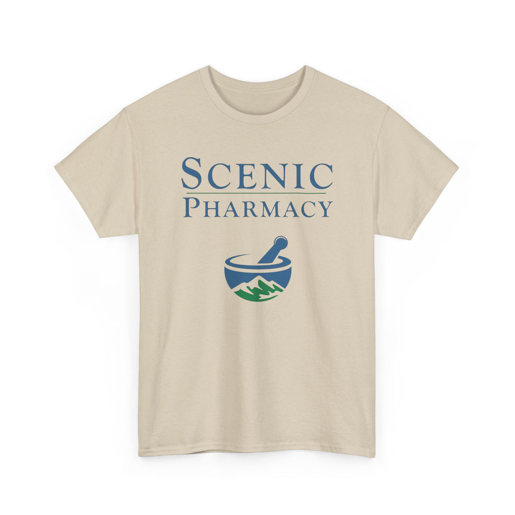 Scenic Pharmacy T-Shirt — Mountain Mortar & Pestle Graphic Tee