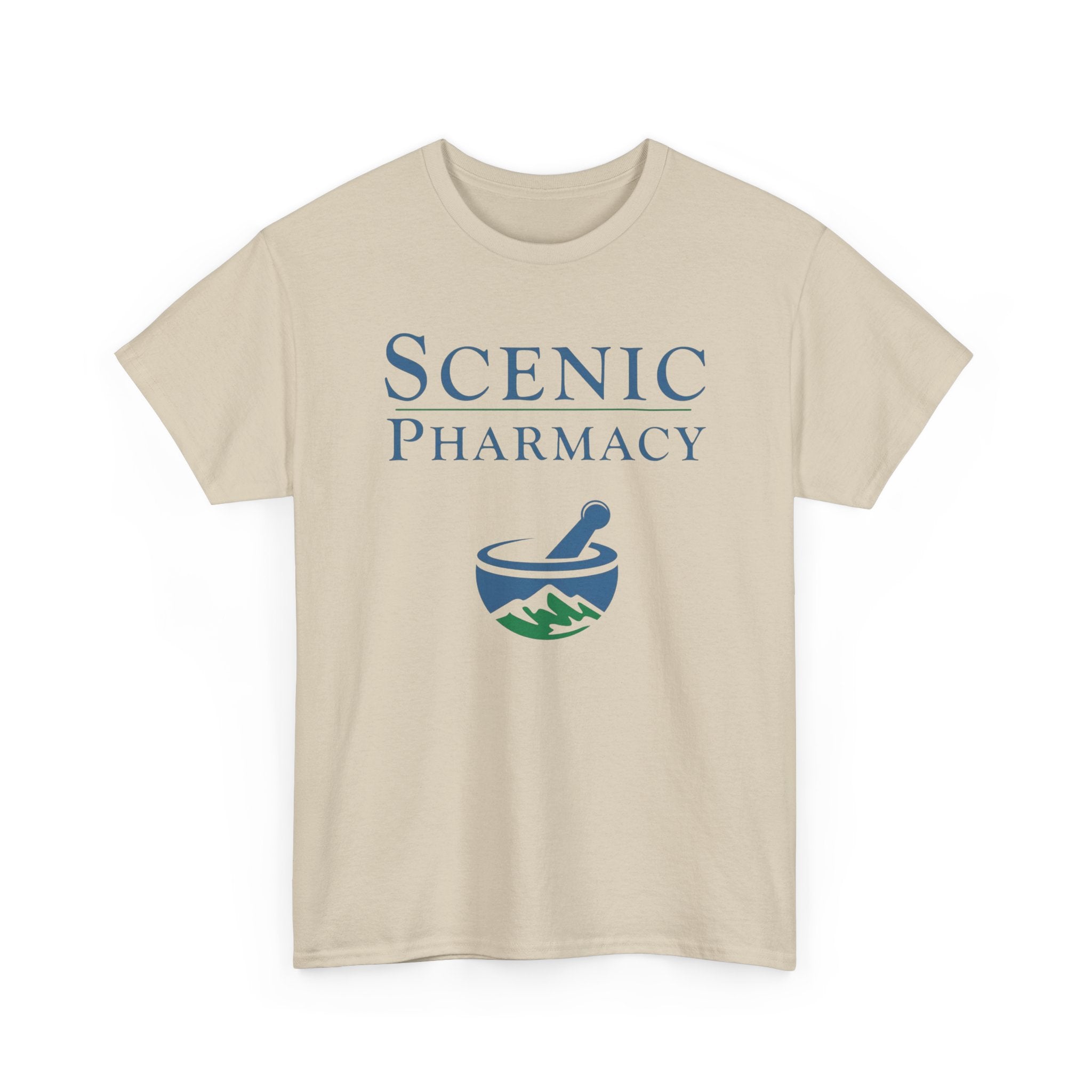 Scenic Pharmacy T-Shirt — Mountain Mortar & Pestle Graphic Tee